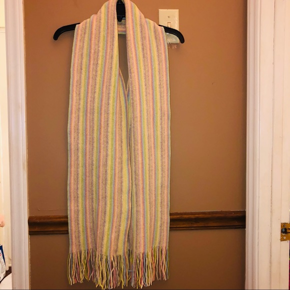 Lambswool The Scarf Company Scotland Pastel Scarf with fringe - Picture 1 of 3